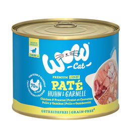 WOW CAT Junior Katzenfutter Huhn & Garnele getreidefrei und glutenfrei 6x200g – Bild 1 von 2