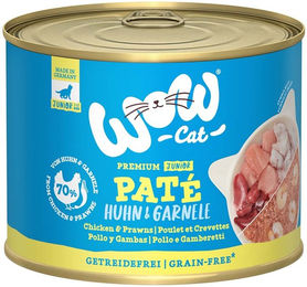 Produktbild von WOW CAT Junior Katzenfutter Huhn und Garnele getreidefrei und glutenfrei 6x200g