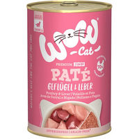 Produktbild von WOW CAT Junior Katzenfutter Paté Geflügel & Leber für Kitten getreidefrei mit hohem Fleischanteil 6 x 400 g - 6 x 400 g