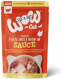 WOW CAT Katzen-Filets Ente und Huhn in Sauce 8x85 g – Bild 1 von 3