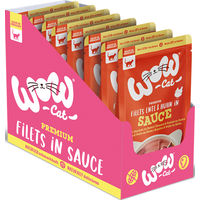 Produktbild von WOW CAT Katzen Nassfutter Adult Ente und Huhn in Sauce 8er Pack 85g getreidefrei
