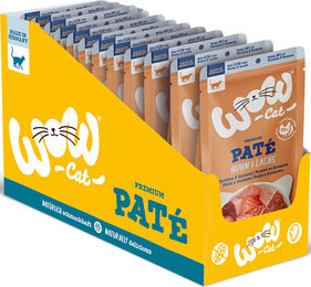 Produktbild von WOW CAT Katzen Nassfutter Adult Huhn & Lachs Getreidefrei 12x 125g
