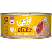 Produktbild von WOW CAT Katzen Nassfutter Adult Hühnerfilet mit Thunfischfilet 12x70g - 12 x 70 g