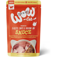 Produktbild von WOW CAT Katzen Nassfutter Ente und Huhn in Sauce getreidefrei ohne Zucker 8x85 g