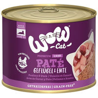 Produktbild von WOW CAT Katzen Nassfutter Senior Geflügel und Ente getreidefrei und glutenfrei 6x200g