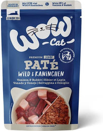 WOW CAT Katzen Nassfutter Senior Wild und Kaninchen getreidefrei und glutenfrei 12x125g – Bild 1 von 3