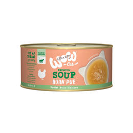 Produktbild von WOW CAT Katzen-Suppe Huhn mit Stückchen in Sauce, getreidefrei und glutenfrei, 12x70g