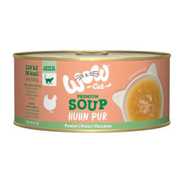 WOW CAT Katzen-Suppe Huhn pur für alle Altersstufen 12 x 70 g - 12 x 70 g – Bild 1 von 3