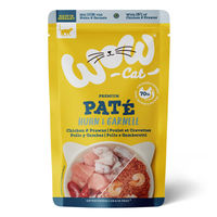 Produktbild von WOW CAT Katzenfutter Adult Huhn & Garnelen getreidefrei und glutenfrei 12x125g