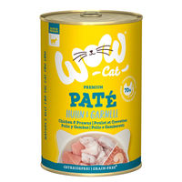 Produktbild von WOW CAT Katzenfutter Adult Huhn & Garnelen getreidefrei und glutenfrei 6x400g
