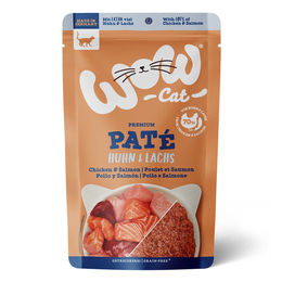 Produktbild von WOW CAT Katzenfutter Adult Huhn & Lachs getreidefrei und glutenfrei 12x125g