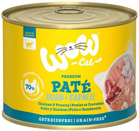 WOW CAT Katzenfutter Adult Huhn und Garnelen getreidefrei und glutenfrei 6x200g – Bild 1 von 1