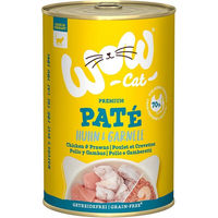 Produktbild von WOW CAT Katzenfutter Adult Huhn und Garnelen getreidefrei und glutenfrei 6x400g
