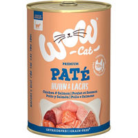 Produktbild von WOW CAT Katzenfutter Adult Huhn und Lachs getreidefrei und glutenfrei 6x400g