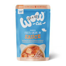 WOW CAT Katzenfutter Adult Lachs in Sauce Monoprotein 8 x 85 g - 8 x 85 g – Bild 1 von 5