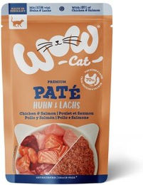 WOW CAT Katzenfutter Adult Pastete Huhn und Lachs Monoprotein ohne Konservierungsstoffe 12x125 g - 12 x 125 g – Bild 1 von 2