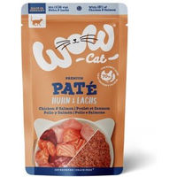 Produktbild von WOW CAT Katzenfutter Adult Pastete Huhn und Lachs Monoprotein ohne Konservierungsstoffe 12x125 g - 12 x 125 g