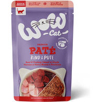 Produktbild von Wow Cat Katzenfutter Adult Pastete Rind und Pute getreidefrei und glutenfrei 12 x 125 g - 12 x 125 g