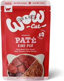 Produktbild von WOW CAT Katzenfutter Adult Rind Monoprotein Getreidefrei und Glutenfrei 12x125g
