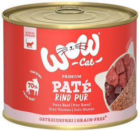 Produktbild von WOW CAT Katzenfutter Adult Rind Monoprotein getreidefrei und glutenfrei 6x200g
