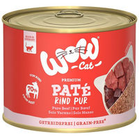 Produktbild von WOW CAT Katzenfutter Adult Rind Monoprotein getreidefrei und glutenfrei 6x200g