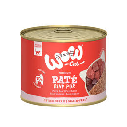 WOW CAT Katzenfutter Adult Rind Monoprotein getreidefrei und glutenfrei 6x200g – Bild 1 von 2