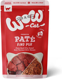 WOW CAT Katzenfutter Adult Rind Paté getreidefrei monoprotein 12 x 125 g - 12 x 125 g – Bild 1 von 5