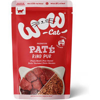 Produktbild von WOW CAT Katzenfutter Adult Rind Paté getreidefrei monoprotein 12 x 125 g - 12 x 125 g