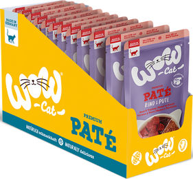 Produktbild von WOW CAT Katzenfutter Adult Rind & Pute getreidefrei 12er Pack 125g