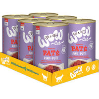 Produktbild von WOW CAT Katzenfutter Adult Rind & Pute Getreidefrei 6er Pack 400g