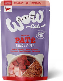 Produktbild von WOW CAT Katzenfutter Adult Rind und Pute getreidefrei und glutenfrei 12x125g