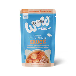 Produktbild von WOW CAT Katzenfutter Lachs in Sauce für Adult 8x85g
