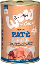 WOW CAT Katzenfutter Paté Huhn & Lachs Adult Getreidefrei und Glutenfrei 6x400g - 6 x 400 g – Bild 1 von 4