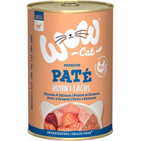 Produktbild von WOW CAT Katzenfutter Paté Huhn & Lachs Adult Getreidefrei und Glutenfrei 6x400g - 6 x 400 g