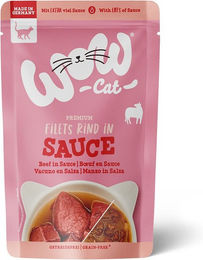 WOW CAT Katzenfutter Rind in Sauce für Adult 8x85g – Bild 1 von 2