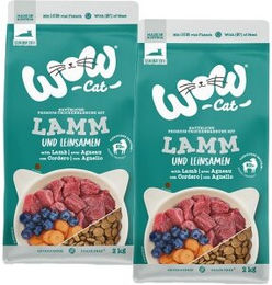 Produktbild von WOW CAT Katzenfutter Senior Lamm Getreidefrei 2x2 kg - 2 x 2 kg