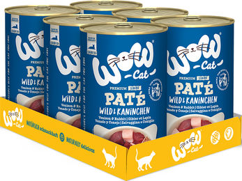 Produktbild von WOW CAT Katzenfutter Senior Wild & Kaninchen getreidefrei 6er Pack 400g