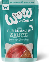 WOW! Cat Katzenfutter Stückchen in Sauce Thunfisch getreidefrei Adult 8 x 85 g - 8 x 85 g – Bild 1 von 2