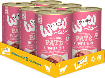 Produktbild von WOW CAT Kitten Nassfutter Geflügel 6er Pack 400g Getreidefrei