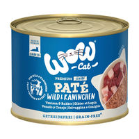 Produktbild von WOW CAT Senior Katzenfutter Paté Wild & Kaninchen getreidefrei 6 x 200 g - 6 x 200 g