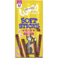 Produktbild von WOW CAT Soft Sticks Huhn 3er Vorteilspack laktosefrei und ohne Zucker für Katzen