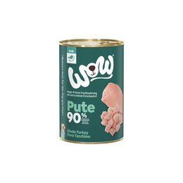 Wow Dog Adult Hundefutter Nassfutter Pute Pur Stückchen in Sauce 6 x 400g - 6 x 400 g – Bild 1 von 5