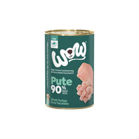 Produktbild von Wow Dog Adult Hundefutter Nassfutter Pute Pur Stückchen in Sauce 6 x 400g - 6 x 400 g
