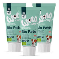 Produktbild von WOW Dog Bio Huhn Leberpastete Hundensnack getreidefrei 80 g 3 Tuben
