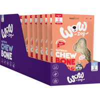 Produktbild von WOW DOG Bio Kauknochen Lachs für Hunde 12er Vorteilspack