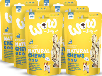WOW Dog Hasenohren Naturkauartikel für Hunde Monoprotein Getreidefrei 6x120g – Bild 1 von 1