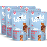 Produktbild von WOW Dog Hühnerfilet Trockenfleisch Leckerlis für Hunde getreidefrei und monoprotein 6x250g