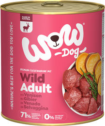 Wow Dog Hund Nassfutter Adult Wild Getreidefrei 6 x 800 g - 6 x 800 g – Bild 1 von 6