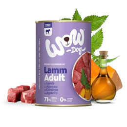 WOW Dog Hund Nassfutter Lamm Rind Huhn Getreidefrei und Ohne Zucker 400 g 24er Pack – Bild 1 von 6
