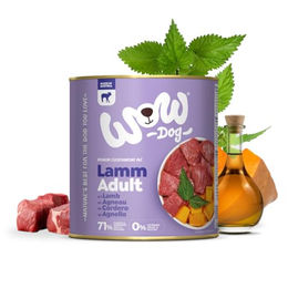 WOW Dog Hund Nassfutter Lamm Rind Huhn Getreidefrei und Ohne Zucker 800 g 24er Pack – Bild 1 von 6